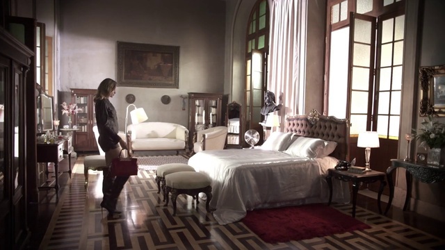 Video Reference: Room, Furniture, Interior design, Building, Bed, Bedroom, Bed sheet, House, Bed frame, Architecture