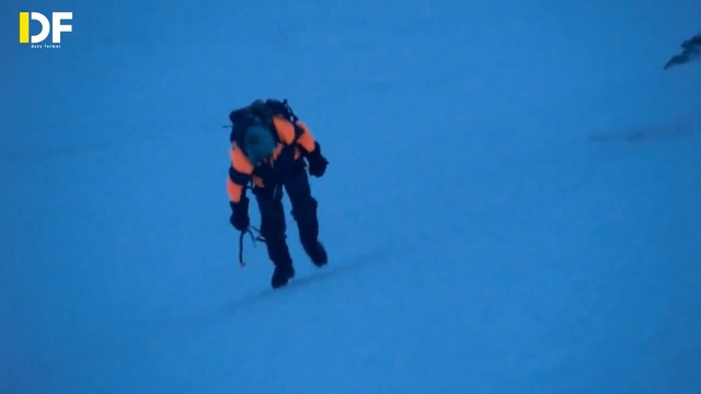 Video Reference: Blue, Adventure, Azure, Mountaineering, Recreation, Extreme sport, Sky, Fun, Geological phenomenon, Ice, Person
