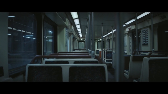 Video Reference: darkness, architecture, public transport, screenshot, midnight, symmetry, Person
