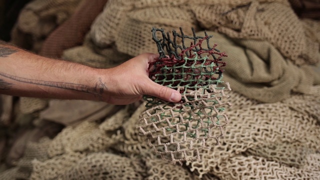 Video Reference: Needlework, Textile, Weaving, Lace, Doily, Hand, Linens, Thread, Woven fabric, Embroidery, Person