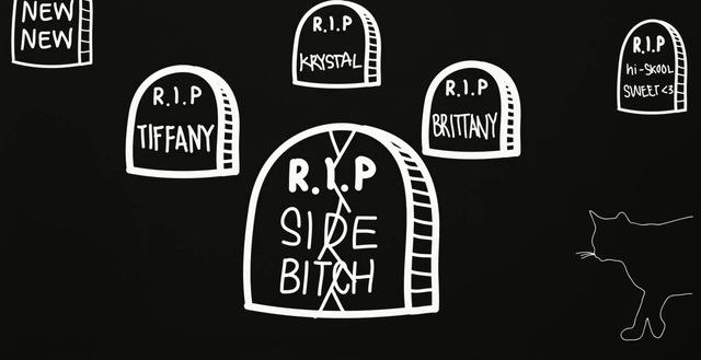 Video Reference: black and white, text, font, product, monochrome, brand, logo, monochrome photography, product, pattern