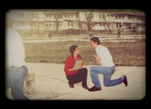 Video Reference: photograph, man, sitting, day, text, fun, male, emotion, snapshot, love