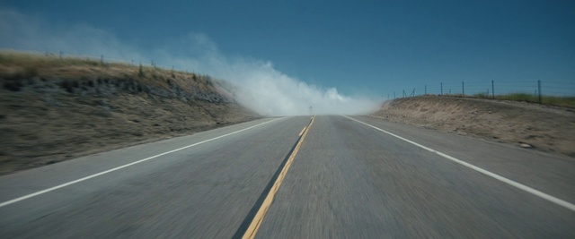 Video Reference: Road, Highway, Asphalt, Atmospheric phenomenon, Horizon, Lane, Road surface, Road trip, Sky, Natural environment