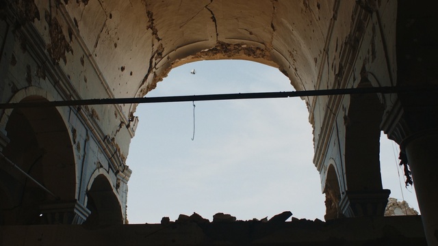 Video Reference: Arch, Sky, Architecture, Window, Ruins, Tints and shades, Building, Person