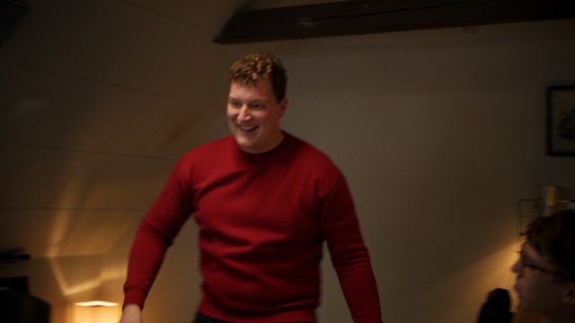 Video Reference: Red, Shoulder, Standing, Fun, Arm, Performance, Human body, T-shirt, Muscle, Top, Person