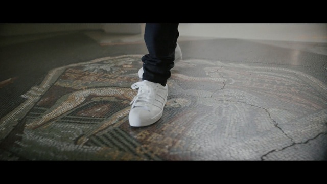 Video Reference: white, photograph, footwear, floor, shoe, light, photography, leg, flooring, outdoor shoe