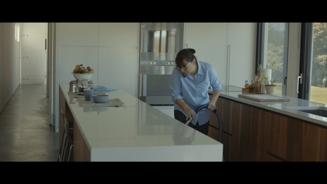 Video Reference: countertop, room, kitchen, glass, interior design, screenshot, furniture, house