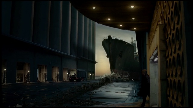 Video Reference: darkness, sky, light, architecture, atmosphere, night, lighting, screenshot, midnight, scene, ship
