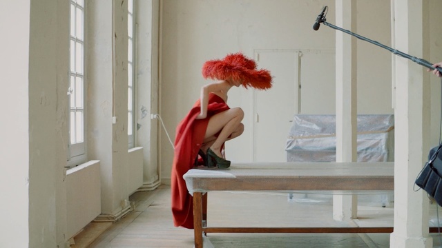 Video Reference: Red, Room, Interior design, Furniture, Window, Floor, Coquelicot, Door