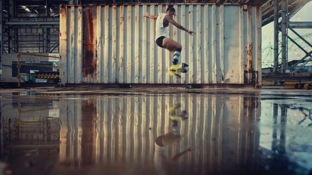 Video Reference: Water, Reflection, Blue, Wood, Flip (acrobatic), Floor, Metal, Visual arts, House