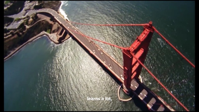 Video Reference: Bridge, Fixed link, Suspension bridge, Photography, Aerial photography, Nonbuilding structure, Wheel