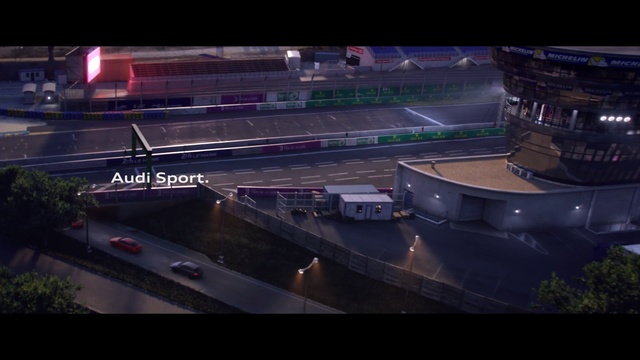 Video Reference: mode of transport, urban area, night, structure, screenshot, sport venue, reflection, city, car, metropolis