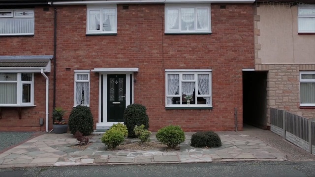 Video Reference: property, house, residential area, window, town, brickwork, facade, neighbourhood, home, building