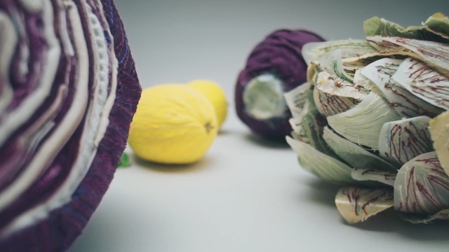 Video Reference: Wool, Yellow, Purple, Thread, Textile, Cabbage, Vegetable, Woolen, Plant, Leaf vegetable