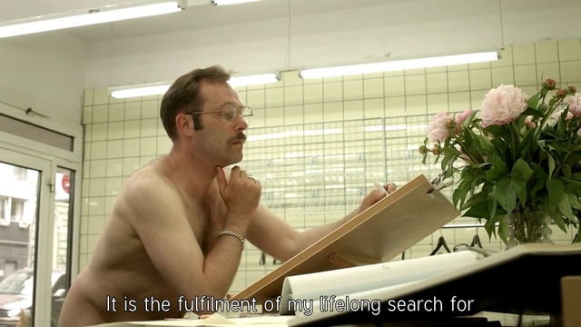 Video Reference: muscle, barechestedness, furniture, Person