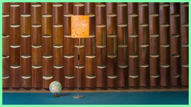 Video Reference: Cylinder, Wood, Table, Wooden, Sitting, Desk, Display, Computer, Board, Standing, Room, Man, Art, Design