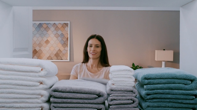 Video Reference: Room, Furniture, Living room, Interior design, Comfort, Linens, Sitting, Couch, Chair, Home, Person