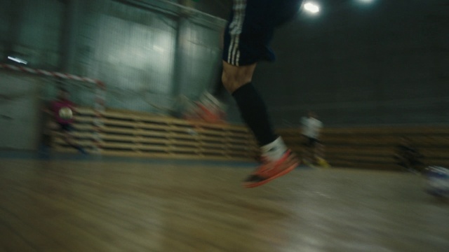 Video Reference: Footwear, Hardwood, Floor, Flooring, Fun, Sports equipment, Room, Sports, Photography, Wood