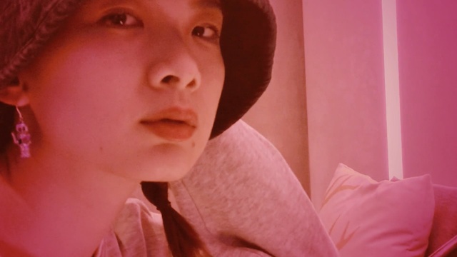 Video Reference: pink, nose, lip, cheek, chin, girl, eye, mouth, black hair, human