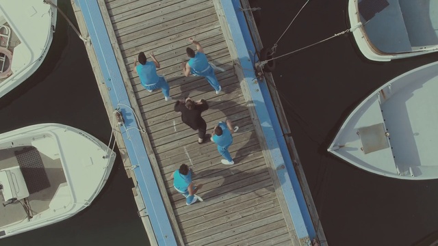 Video Reference: Blue, Architecture, Line, Reflection, Material property, Space, Shadow, Circle, Mirror, Glass