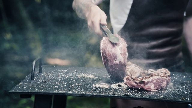Video Reference: Grilling, Churrasco food, Barbecue, Flesh, Hand, Cooking, Meat, Outdoor grill, Food, Cuisine