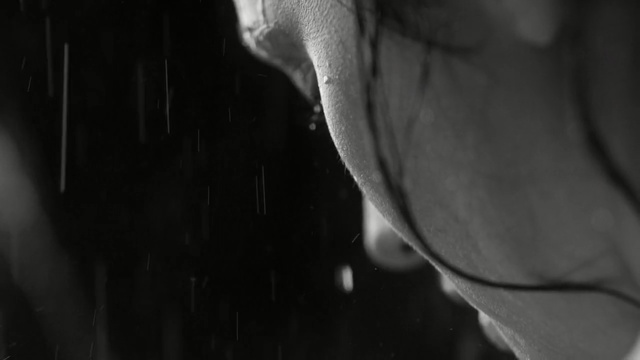 Video Reference: black, black and white, photograph, monochrome photography, darkness, photography, close up, monochrome, mouth, arm