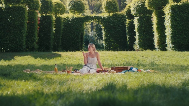 Video Reference: People in nature, Grass, Green, Summer, Meadow, Lawn, Tree, Grass family, Spring, Sitting