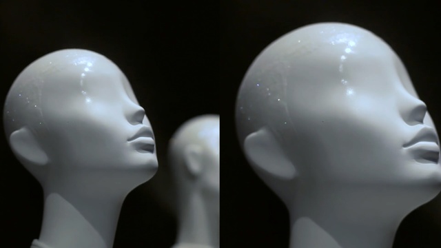 Video Reference: Face, Head, Mannequin, Chin, Forehead, Nose, Sculpture, Art, Ear, Person