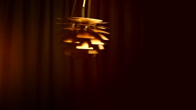 Video Reference: Lighting, Light, Light fixture, Lighting accessory, Orange, Darkness, Lamp, Room, Heat, Lampshade