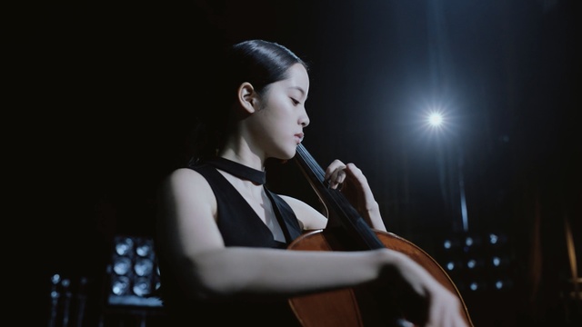 Video Reference: music, performance, singer, microphone, musician, singing, music artist, event, string instrument, audio, Person