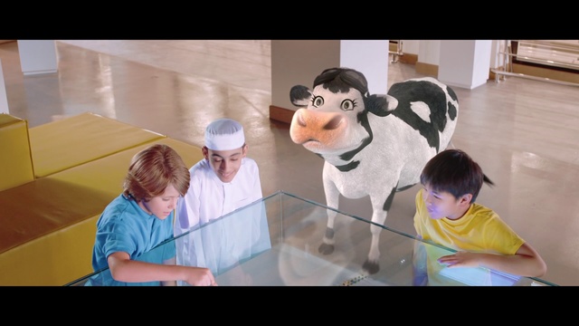 Video Reference: Animated cartoon, Animation, Child, Organism, Dairy cow, Fun, Leisure, Bovine, Happy, Cow-goat family