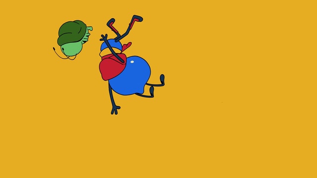 Video Reference: Cartoon, Yellow, Illustration, Line, Graphic design, Art, Font, Happy, Organism, Graphics