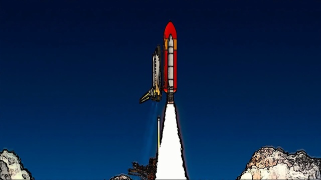 Video Reference: Sky, Rocket, Landmark, Spacecraft, space shuttle, Tourist attraction, Space, Obelisk, Vehicle, National historic landmark