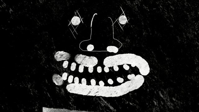 Video Reference: black, black and white, monochrome photography, monochrome, darkness, font, computer wallpaper, art, graphics, skull, Person