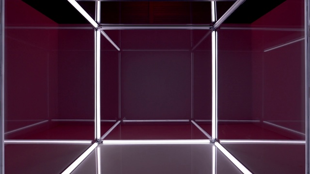 Video Reference: Red, Light, Lighting, Line, Display case, Architecture, Room, Magenta, Rectangle, Symmetry