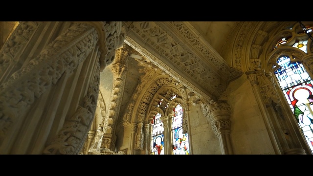 Video Reference: arch, landmark, column, historic site, building, place of worship, chapel, cathedral, medieval architecture, ancient history