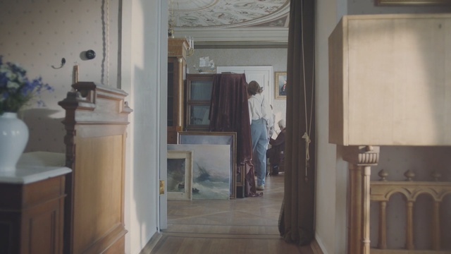 Video Reference: property, room, interior design, home, door, floor, window, flooring, wood, apartment, Person