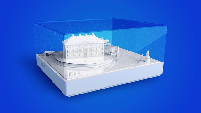 Video Reference: Architecture, Scale model, Person, Blue, Table, Sitting, White, Large, Man, Sink, Ship