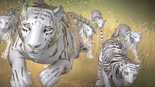 Video Reference: tiger, mammal, art, cat like mammal, fauna, big cats, wildlife, carnivoran, organism, visual arts