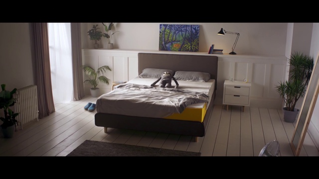 Video Reference: Bedroom, Bed, Furniture, Bed frame, Room, Mattress, Property, Floor, Box-spring, Architecture