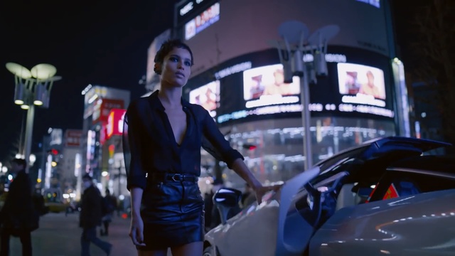 Video Reference: Automotive design, Luxury vehicle, Street fashion, Snapshot, Vehicle, Night, Car, Mid-size car, Fashion, Photography