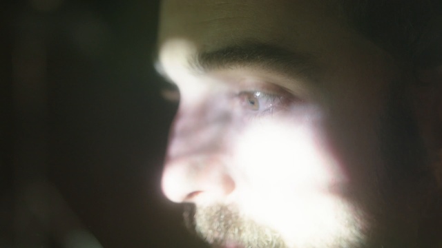 Video Reference: face, nose, eye, chin, facial hair, close up, forehead, human, human body, organ