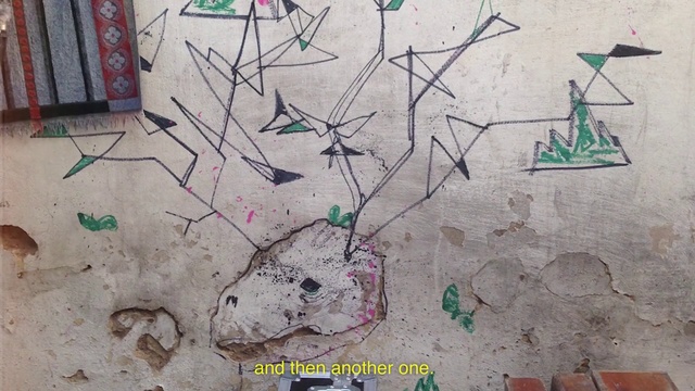 Video Reference: Wall, Tree, Line, Branch, Plant, Visual arts, Drawing, World, Map, Art