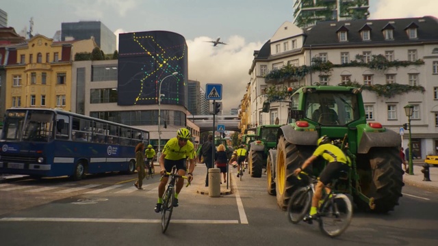 Video Reference: Cycling, Mode of transport, Lane, Bicycle, Motor vehicle, Vehicle, Road cycling, Transport, Road, Urban area
