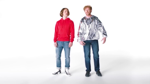 Video Reference: People, Standing, Social group, Jeans, Fun, Denim, Outerwear, Textile, Gesture, Jacket, Person