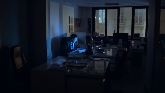 Video Reference: room, darkness, interior design, lighting, table, home, window