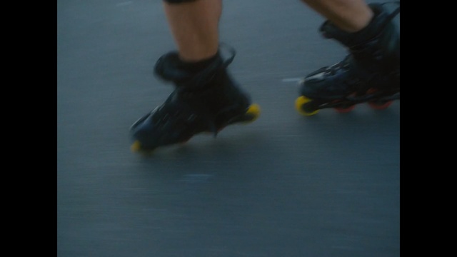 Video Reference: footwear, blue, black, yellow, shoe, leg, foot, water, fun, outdoor shoe