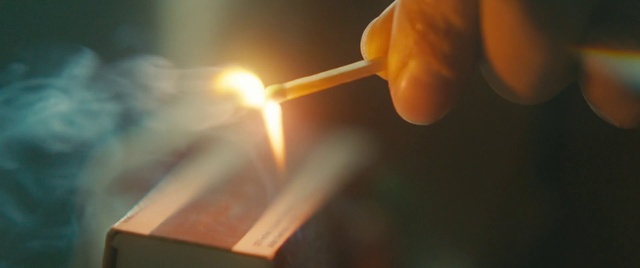Video Reference: Hand, Blow torch, Flame, Finger, Match, Tobacco products, Heat
