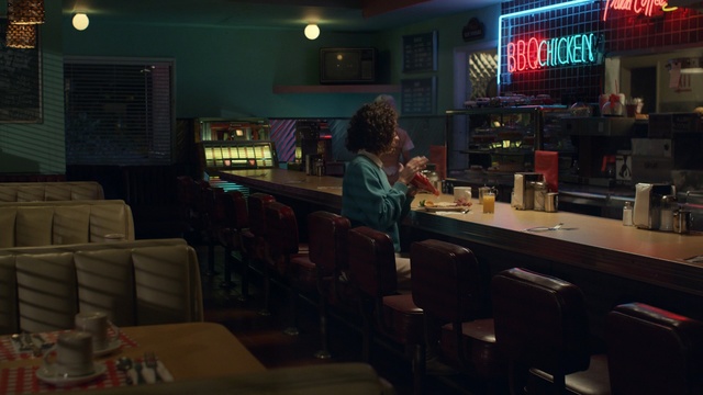 Video Reference: Bar, Pub, Tavern, Restaurant, Drinking establishment, Room, Building, Coffeehouse, Diner, Fast food restaurant, Person