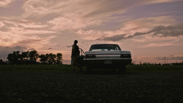 Video Reference: Land vehicle, Vehicle, Car, Automotive exterior, Full-size car, Landscape, Hardtop, Classic car, Sedan